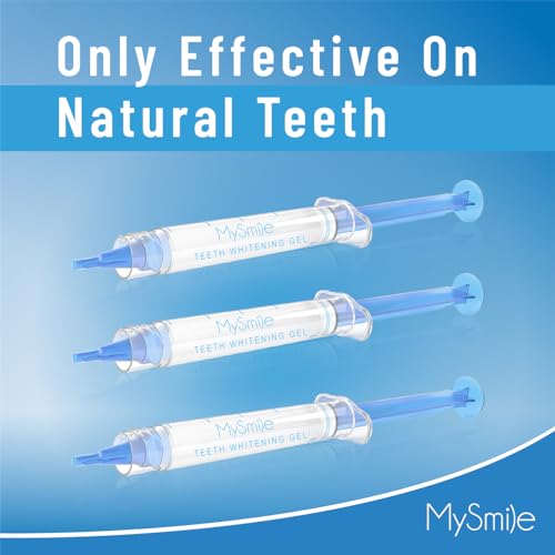 MySmile Teeth Whitening Kit with LED Light, 10 Min Non-Sensitive Fast Teeth Whitener with 3 Carbamide Peroxide Teeth Whitening Gel, Helps to Remove Stains from Coffee, Smoking, Wines, Soda, Food