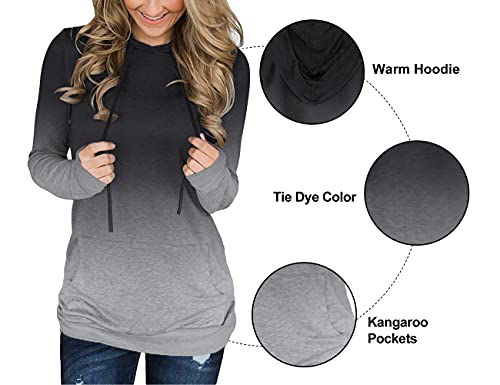 onlypuff Hoodies for Teen Girls Cute Sweatshirts Pullover Hooded Tunic Tops Womens Long Sleeve Tops Graphic Fall Fashion Top Pink M