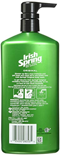 Irish Spring Gear Men's Body Wash, Exfoliating Clean with Volcanic Minerals - 18 fluid ounce (4 Pack)