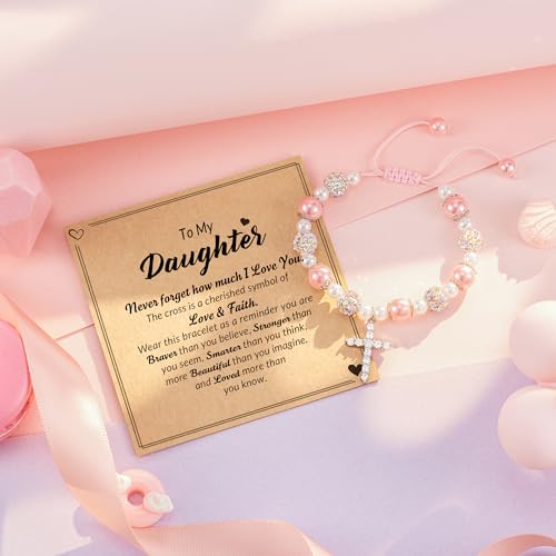 FYUKISS Baptism Gifts for Girl, Kindergarten Graduation Gifts, Kindergarten Graduation, Preschool Graduation Gifts, Preschool Graduation, Daughter Gifts from Mom