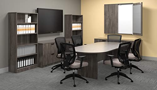 GOF 6FT, 8FT, 10FT Conference Table & Chairs (G10900B) Set, Dark Cherry, Espresso, Artisan Grey, Mahogany, Walnut (6FT Table Only, Artisan Grey)