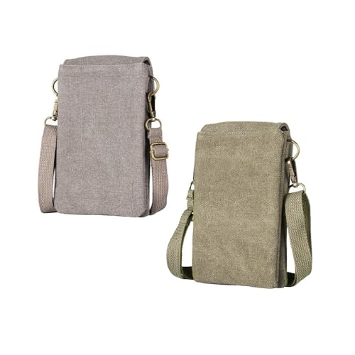 For Galaxy S24 Ultra,S23 Plus,A55/A14 Universal Small Canvas Crossbody Bag Pack Cell Phone Purse Wallet 4.7-7.2 inch Phones Adjustable Shoulder Strap for iPhone 16 15 Pro Max,Huawei/HTC/Sony (Green)