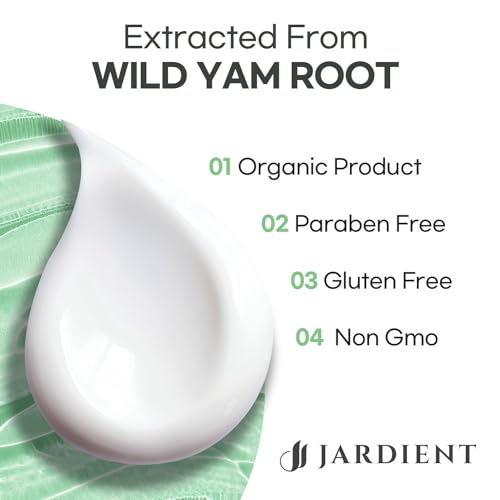 Jardient Wild Yam Cream Hormone Balance: Australia Barbara O'neill Recommended Organic Formula for Menopause Relief & Menstrual Support Like Hot Flashes Night Sweats