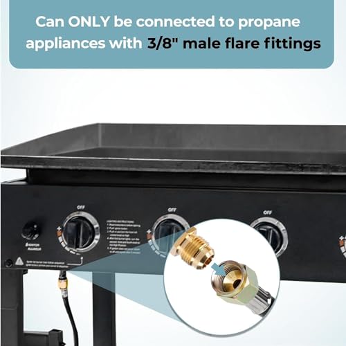 SHINESTAR 2 Feet Universal Gas Grill Regulator and Hose, Replacement for Weber, Charbroil, Nexgrill Grill, Propane Patio Heater and Fire Pit