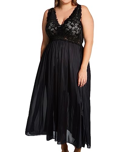 Shadowline Classy Nightgowns for Women Elegant Sleepwear, Black, Small