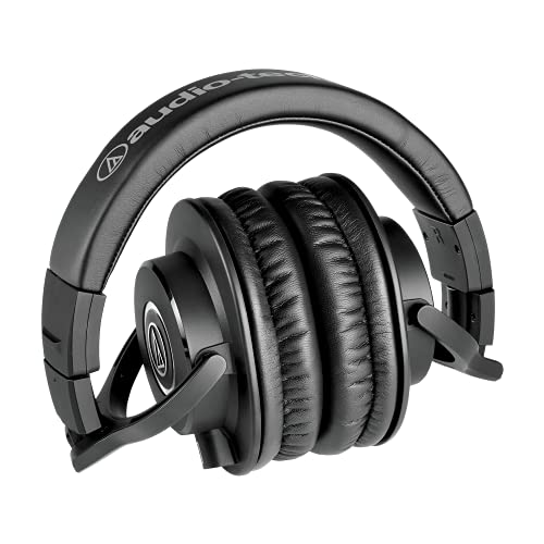 Audio-Technica ATH-M40x Professional Monitor Headphones, Black & Audio-Technica AT2020 Cardioid Condenser Microphone, Black, Ideal for Project/Home Studio Applications