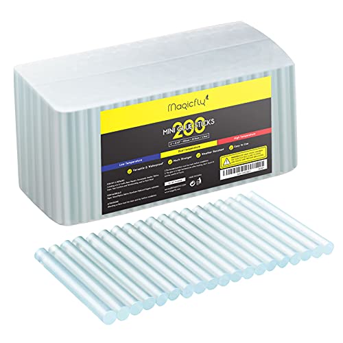 200-Pack Full Size Hot Glue Sticks, Magicfly 4 Inch Long X 0.43 Inch Diameter Hot Melt Glue Gun Sticks, Compatible with Most Glue Guns, for DIY Craft Projects and Sealing
