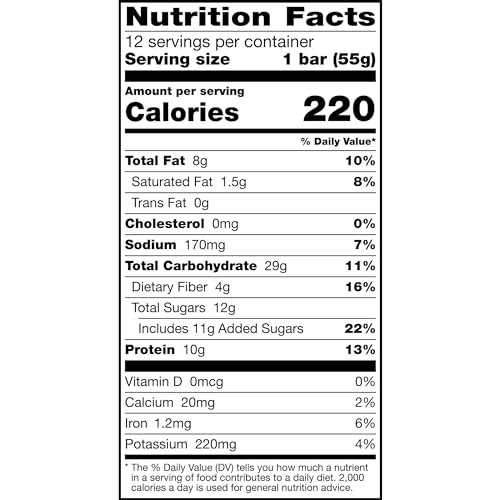 RXBAR Nut Butter and Oat Protein Bars, Protein Snacks, Snack Bars, Honey Cinnamon Peanut Butter, 23.2oz Box (12 Bars)