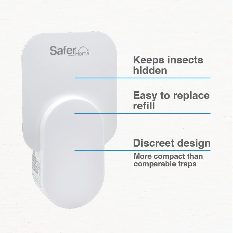 Safer Brand Home SH502-2SR 2 Indoor Plug-in Fly Traps for Flies, Fruit Flies, Moths, Gnats, and Other Flying Insects – 2 Traps + 2 Glue Cards