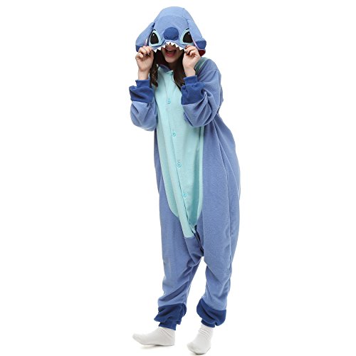 Wishliker Adult Onesie Animal Pajamas Halloween Cosplay Costumes Party Wear Skyblue XS