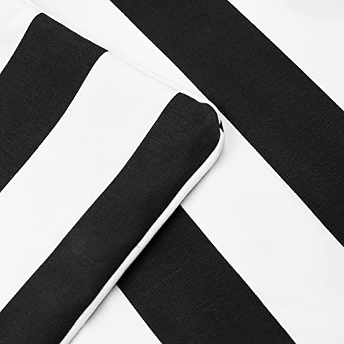 Pcinfuns Outdoor Lumbar Pillows 20x12 inch,Outdoor Patio Furniture Throw Pillows with Inserts,Decorative Pillows for Garden Couch Home Sofa Office Chair,2 Pack,Black Grey