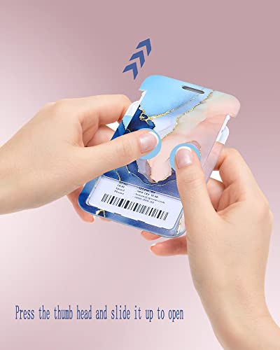 2 Pack Badge Holder and Heavy Duty Retractable Reel, ID Badge Holders with Retractable Clip for Nurse Teacher Student Office Women Men