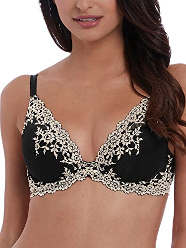 Wacoal Women's Embrace Lace Plunge Convertible Contour Bra, Black, 34D