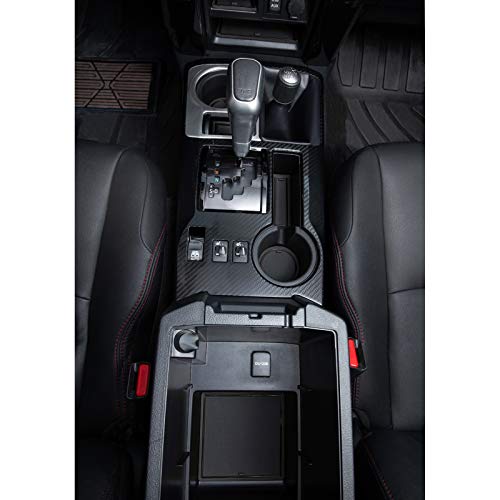 JDMCAR Compatible with Toyota 4Runner Accessories 2010-2023 2024 Premium Cup Holder, Console, and Door Pocket Inserts Kit (2 Row, Black Trim)-27PC Set