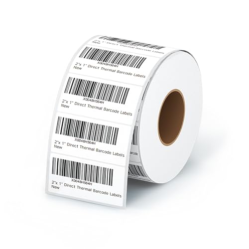 iDPRT 2"X1" Direct Thermal Label for UPC Barcode Postage Address, 800pc Barcode Labels, Compatile with SP460BT Label Printer