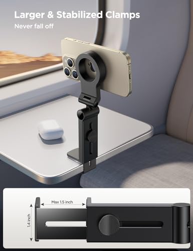 JOYROOM for Magsafe Airplane Phone Holder Travel Essentials,【Unlimited Scenery】 Hands-Free Plane Phone Holder, Airplane Travel Accessories for iPhone 16 Pro Max & Magsafe Case