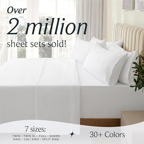 LuxClub 4 PC Sheet Bed Sheets Deep Pockets 18" Eco Friendly Wrinkle Free-Kids-Fitted Sheets Machine Washable Hotel Bedding Silky Soft - Light Taupe Twin XL