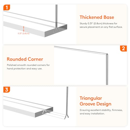Lifewit 3 Pack 8.5x11 Acrylic Sign Holder, Clear Vertical Double-sided Stand, Plastic photo picture frame, Paper Flyer Menu Display Stand for Reception, Office, Store, Restaurant, Hotel