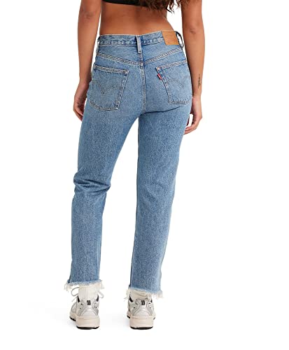 Levi's Women's Premium 501 Crop Jeans, (New) Light Indigo Destructed, 26 Regular