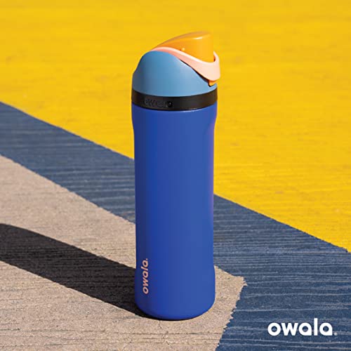 Owala FreeSip Insulated Stainless Steel Water Bottle with Straw for Sports, Travel, and School BPA-Free Sports Water Bottle, 24 oz, Summer Sweetness