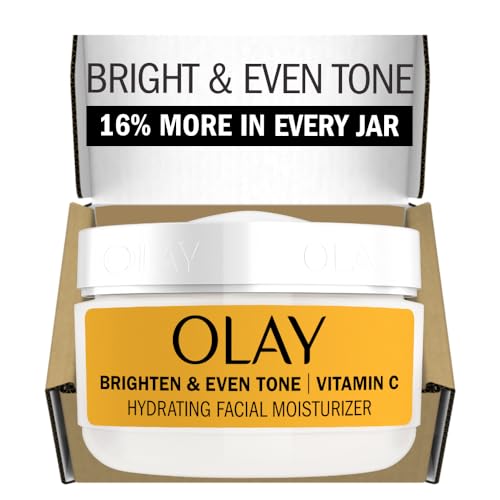 Olay Vitamin C Lightweight Face Moisturizer - Brighten - Even Tone - Hydrate - Lightweight Anti-Aging Cream for Dark Spots and Dry Skin, 1.7 oz