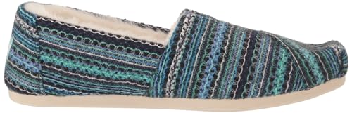 TOMS Women's Alpargata CloudBound Loafer Flat, Navy Multi Embroidered Chenille, 12