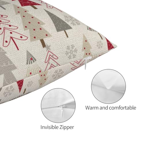 GIOPAMGO Christmas Pillow Covers 20x20 Set of 2, Cute Snowman Christmas Decor Throw Pillow Covers Linen Farmhouse Winter Holiday Cushion Case Christmas Decorations for Home Couch Sofa Outdoor