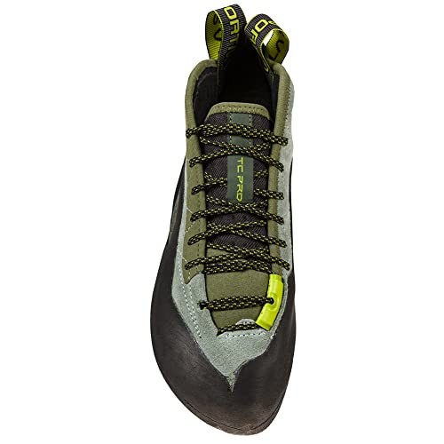 La Sportiva Men's TC Pro Rock Climbing Shoes, Olive, 8.5-9