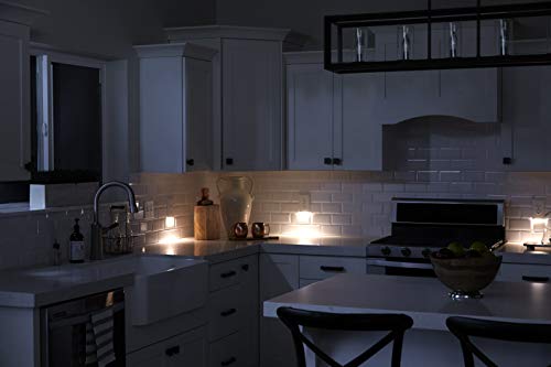 4 Pack - SnapPower GuideLight 2 for Outlets [for Standard Decor, Not GFCI outlets] - Night Light - Electrical Outlet Wall Plate with LED Night Lights - Automatic On/Off Sensor - (Décor, Black)