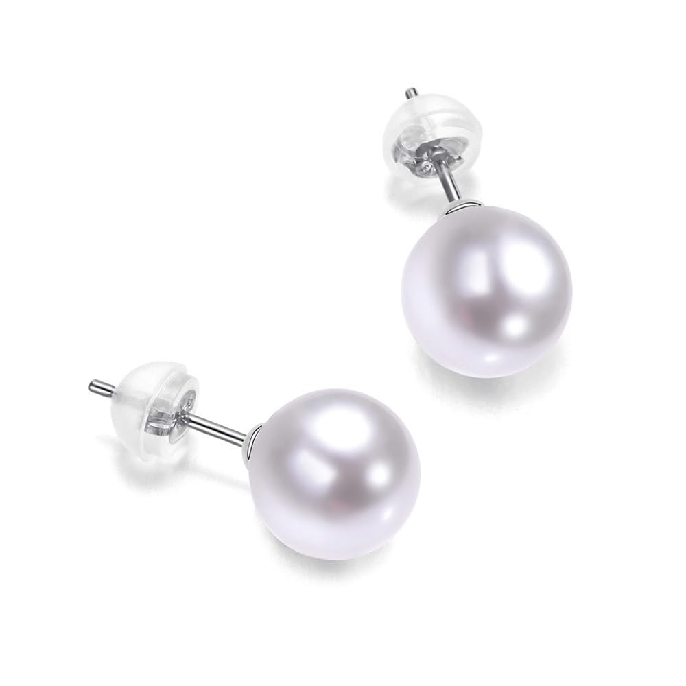 NONNYL Gifts for Women Wife Mom Mother Gift for Her Girlfriend Present for Wedding Birthday Anniversary Jewelry, Mother's Day Christmas Day valentine's Gifts,Pearl Stud Earrings 18k