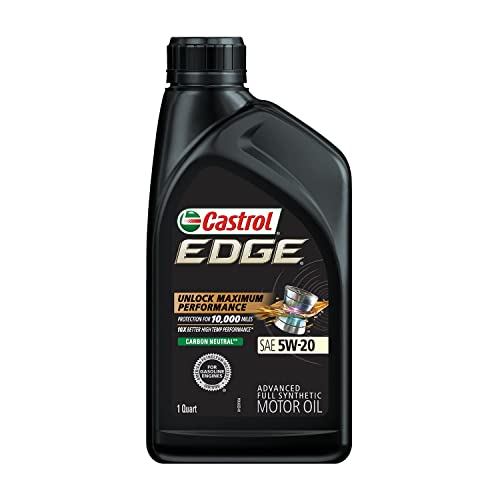 Castrol Edge High Mileage 5W-20 Advanced Full Synthetic Motor Oil, 5 Quarts