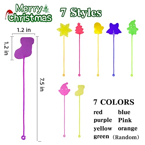 Mchochy 28pcs Christmas Sticky Hands Toys for Kids, Christmas Styles Stretchy Toys for Christmas Stocking Stuffers, Gifts, Pinata Fillers, Party Favors for Kids