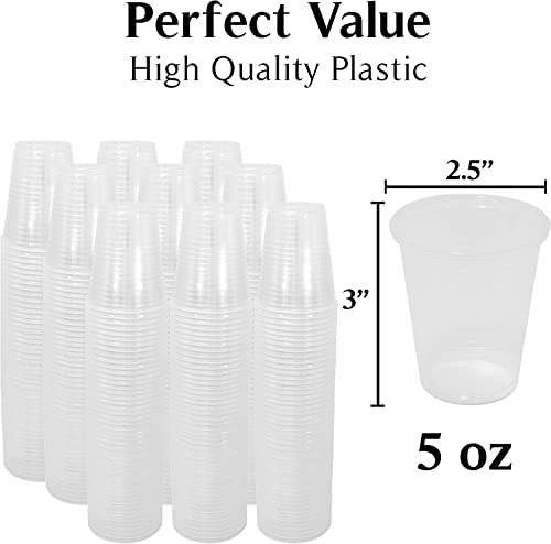 Upper Midland Products 5 oz Cups Disposable Plastic Bulk 2500 Case, These Small Disposable Translucent Cups Are Extra Sturdy, Small Cups For Everyday Use