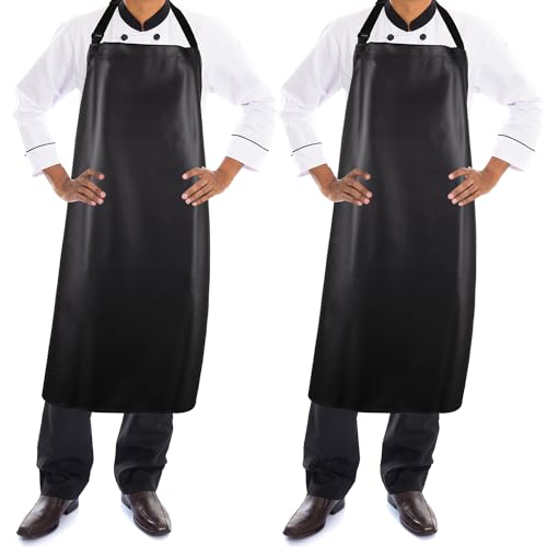 GREEN LIFESTYLE 3 Pack Server Aprons with 3 Pockets - Waist Apron, Waitress Apron for Women and Man, Water Resistant with Long Waist Strap Reinforced Seams, Half Apron (Black)