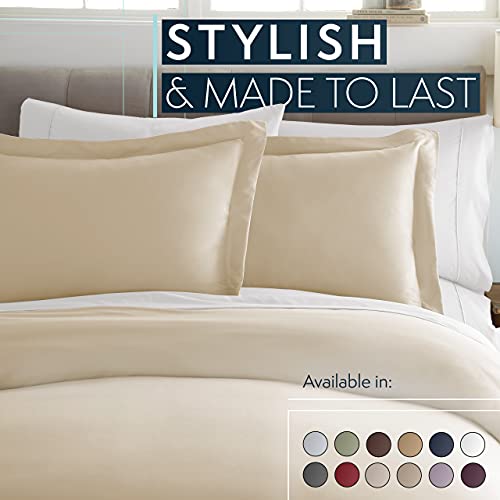HC Collection Duvet Cover - White King Size Duvet Cover - 3 Piece Soft Breathable Microfiber Duvet Cover Set with Zipper Closure & 2 Pillow Shams
