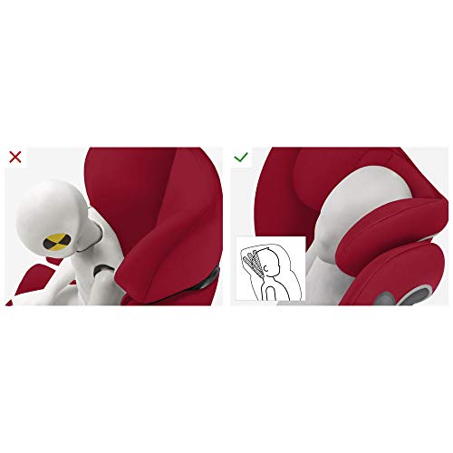 CYBEX Solution B2 fix+ Lux High Back Booster Seat, Lightweight Booster Seat, Secure Latch Installation, Linear Side Impact Protection, Reclining 12-Position Height Adjustable Headrest, Dynamic Red
