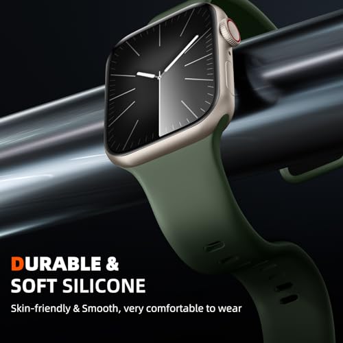 Maledan 5 Pack Sport Band Compatible with Apple Watch Bands 41mm 40mm 38mm 44mm 45mm 49mm 42mm Women Men, Soft Silicone Strap Replacement Bands for iWatch Ultra 2 Series 9 8 7 6 SE 5 4 3 Accessories