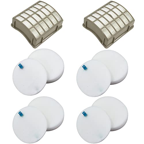 Laukowind For Shark Navigator dlx Filter NV60 NV70 NV80 Replacement Filters,NV70 26,NV71,NV90,UV420 NV90 26 NV95 NV80 and NVC80C.4+4 Foam Filters + 2 Filters