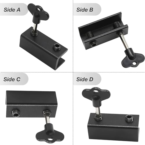 6 Sets of Window Locks Sliding Window Locks with Key for Vertical and Horizontal Sliding Windows and Doors Adjustable Window Security Locks for Children Home Bedroom and Office (Black)