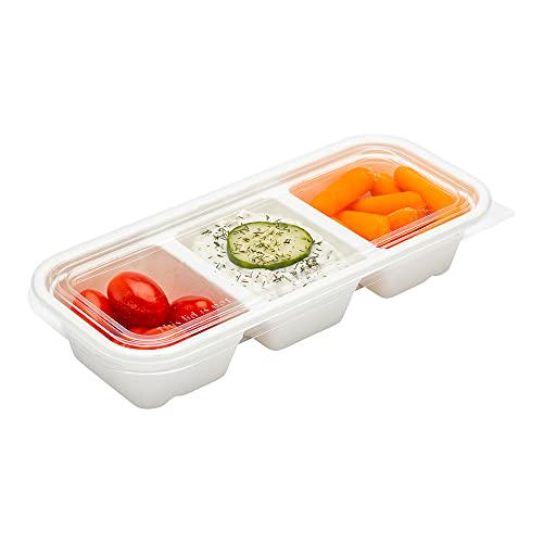 Restaurantware LIDS ONLY: Pulp Tek 9 x 4 Inch Lids For 17 Ounce Bagasse Containers 100 Airtight Lids For Take Out Containers - Food Containers Sold Separately Clear Plastic Lids For To Go Boxes