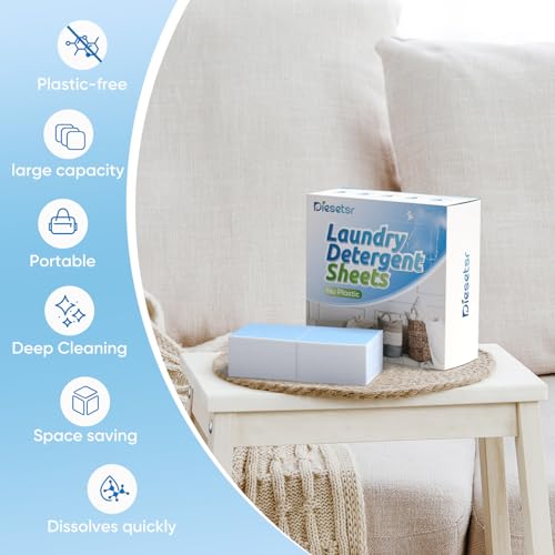 Laundry Detergent Sheets 300 Loads Diesetsr Laundry Sheets Detergent ECO-friendly Travel Laundry Detergent Sheets,Plastic-Free Washing Detergent Soap Sheets,Fragrance-Free