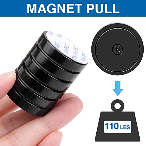 LOVIMAG Strong Magnets, 3 Different Size Neodymium Cup Magnets, 12Pcs Black Heavy Duty Magnets with Countersunk Hole and Screw for Wall Mounting, Holding Tools Lifting, Cruise, Fridge, Cabinet Magnets