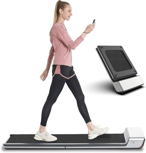 WalkingPad Folding Treadmill, Ultra Slim Foldable Treadmill Smart Fold Walking Pad Portable Safety Non Holder Gym and Running Device P1 Grey 0.5-3.75MPH