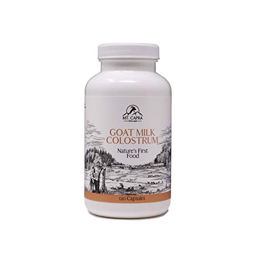 Mt. Capra Goat Milk Colostrum | for Healthy Immune System, Gut, and Athletic Performance | Grass-Fed, High in Immunoglobulins | 30 Servings - 120 Capsules