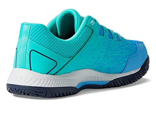 Skechers Women's Viper Court-Athletic Indoor Outdoor Pickleball Shoes with Arch Fit Support Sneakers, Turquoise, 11