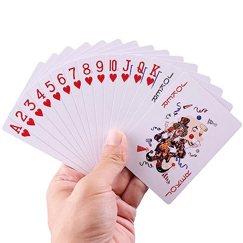LotFancy Playing Cards, 2 Pack, Decks of Cards, Poker Size Standard Index, for Blackjack, Euchre, Canasta Card Game, Casino Grade Poker Cards, Blue and Red