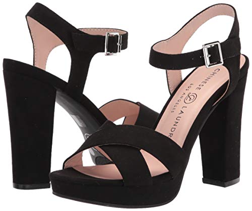 Chinese Laundry Women's Always Heeled Sandal, Black, 11