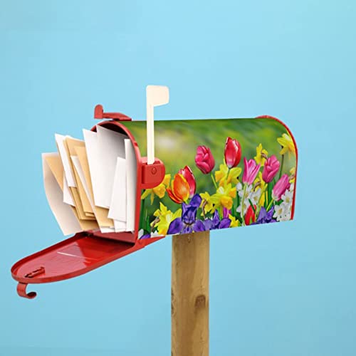 Gbuzozie Maple Leaves Autumn Mailbox Cover Magnetic Thanksgiving Fall Seasonal Waterproof Mail Wraps Post Letter Box Covers for Outdoor Garden Use 25.5x21 in