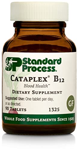 Standard Process Cataplex B12 - Vitamin B12 Supplement Supports Blood Health, Folic Acid Metabolism, and General Health with Oat Flour and More - 90 Tablets