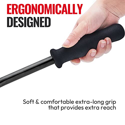 iPrimio Monster Cat Litter Scooper with 17 Inch Long Handle and Soft Grip - Sturdy Extra Large Deep Shovel Scoop - Cat Litter Scoop Great for Sore Hands - Kitty Litter Box Accessory